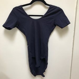 American apparel short sleeve scoop back bodysuit